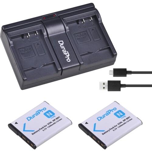 2pc NP-BN1 NPBN1 NP BN1 Li-ion Battery + USB Dual Charger For SONY DSC TX9 T99 WX5 TX7 TX5 W390 W380 W350 W320 W360 QX100 W370