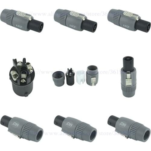 20pcs/lot 4pin Ohm connector K4CF for microphone Stereo System speaker box