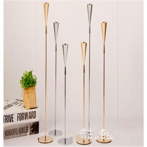 3 Pcs/ Set European Metal Candle Holder Simple Golden Wedding Decoration Bar Party Living Room Decoration Home Decoration