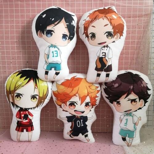 40cm Anime Haikyuu Cosplay Plush Pillow Toys Hinata Shoyo Costume Short Plush Cute Soft Stuffed Dolls For Kid Birthday Gift