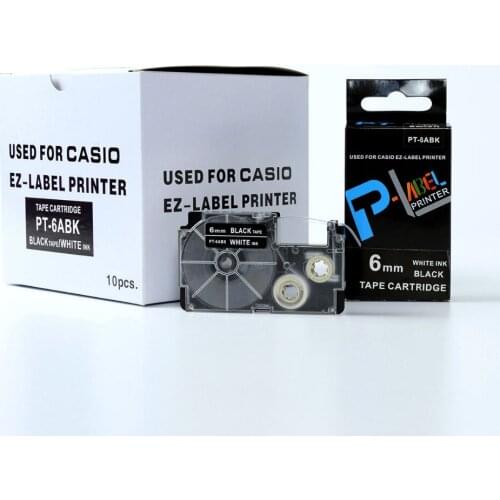 5pcs of 24mmx 8m white on black label tape for EZ-label printer PT-24ABK