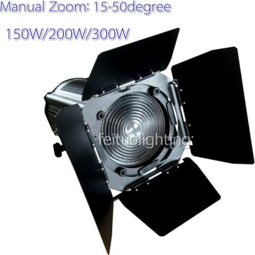 6Pcs/lot LED 150W 200W 300W led fresnel profile theatre ellipsoidal lighting with DMX by auto or manual zoom