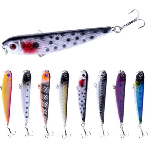 8.5cm 9.8g Pencil Fishing Lure isca artificial fishing bait Crankbait Wobblers 6# high carbon steel hook Fishing Lures