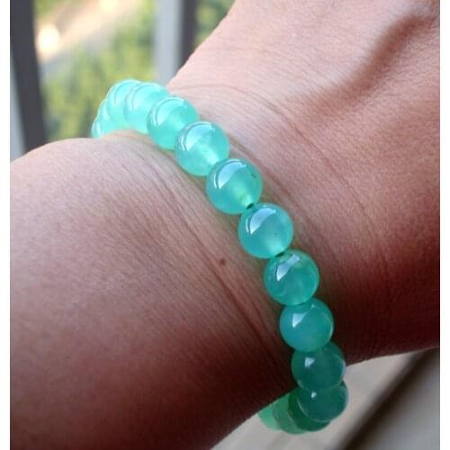 Free Shipping Natural Australian Chrysoprase Round Beads 8.5mm(#2393) Stretch Bracelet Women Jewelry Accessories Weddings Gift