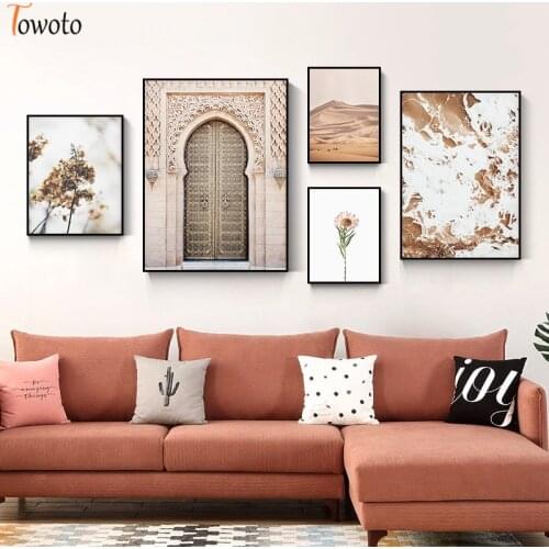 Middle East Islam Canvas Decoration Painting Poster Print Landscape Decorative Picture Living Room Wall Art Modern Home Design