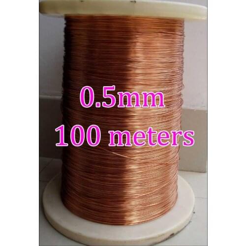 Cltgxdd 0.5mm ( 100m /pc ) New Polyester Enameled Wire , Enamelled Round Copper Wire QA-1-155 2UEW 100 Meters