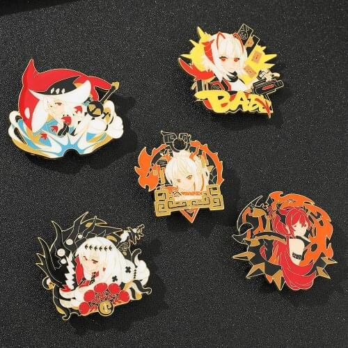 Hot Game Arknights Cartoon Metal Brooch Rhodes Island Operator Enamel Lapel Pins Fashion Anime Clothes Backpack Badge Jewelry