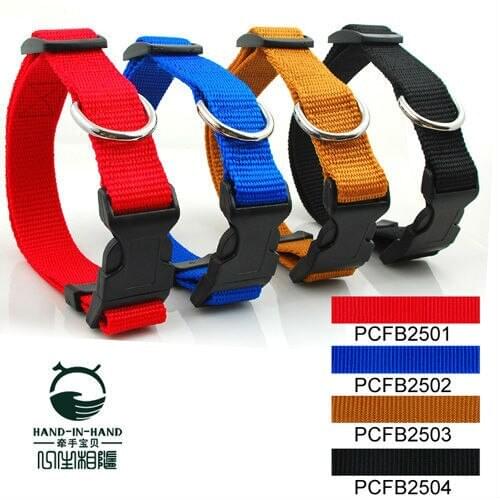 200Pcs/Lot Pet Dog Classic Series Plain Color Collar Buckle Style 2.5cm 4 Colors PCFB2501