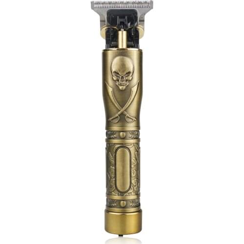 Professional Salon Hair Trimmer Cordless Clipper Skull Metal Hair Electric Clipper Haircut Tool Barber Men Hairdresser Trimmer