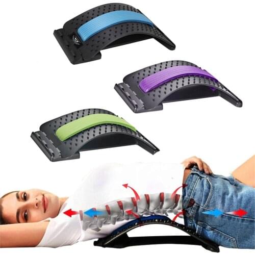 Back Massager Lumbar Massager Stretcher Fitness Massage Equipment Back Muscle Relax Pain Relief Tools