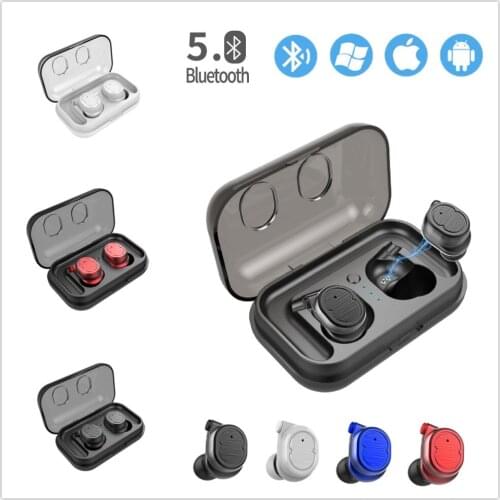 Mini Bluetooth Earphones Wireless Sports Earbuds TWS 5.0 Stereo Bass Headset Earbud With Dual Microphone For Phones