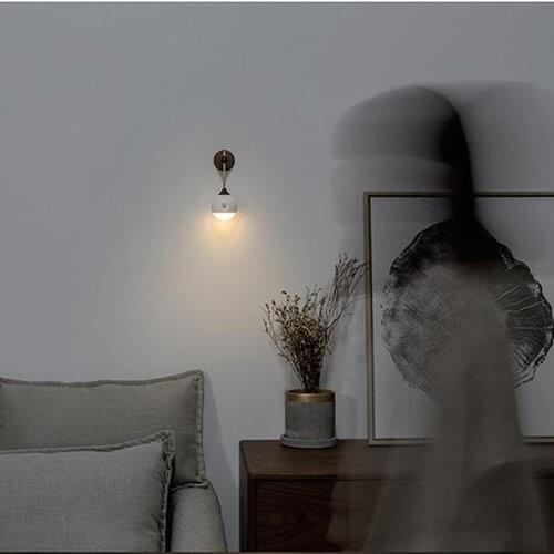 Wall Smart Sensor Night Light LED Indoor Motion Lamp 500mAh for Bedroom