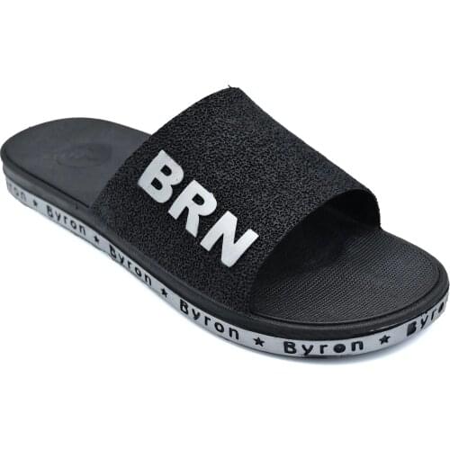 Brn Mens Non-Slip Slippers Balcony-beach-pool Slippers- Daily Slippers Black Heelless slippers