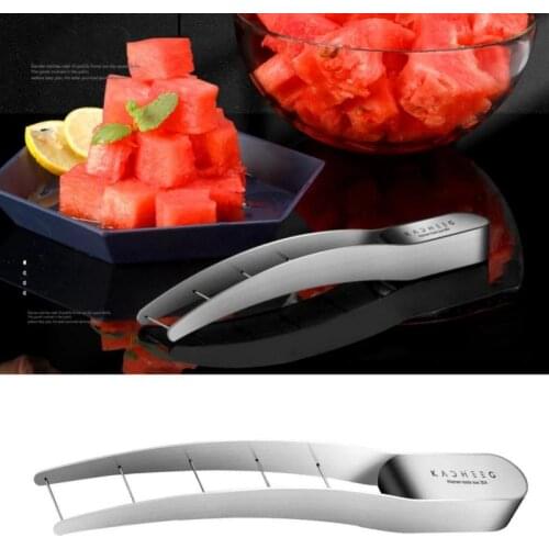 Stainless Steel Watermelon Slicer Cutter Knife Corer NEW Watermelon Cutter Durable Fruit Slicer Cutter Kitchen Accessories Tool