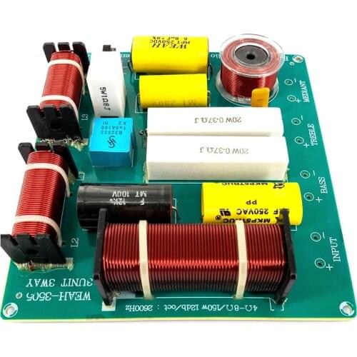 2PCS KTV Professional Speaker 3 Way Audio Frequency Divider loudspeaker 3 Unit Crossover Filters DIY 300W For 12 inch Speaker