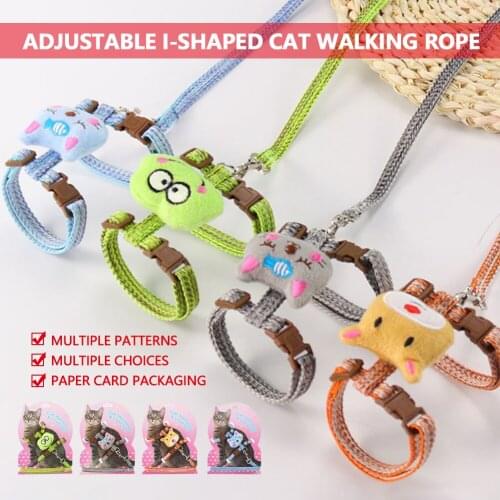 Cat Dog Adjustable Harness Vest Walking Lead Leash For Puppy Dogs Collar Polyester Mesh Harness For Small Medium Dog Cat Pet
