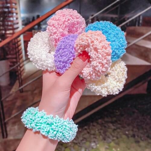 Women Glow Scrunchie Elastic Hair Band Girls Hair Gum Ponytail Holder Bands Headwear Hair Accessories Headband