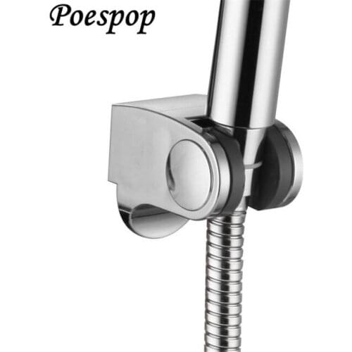 POSEPOP Handheld Shower support Holder Adjustable fixed shower seat ABS chrome Shower Head Seat bathroom accessories
