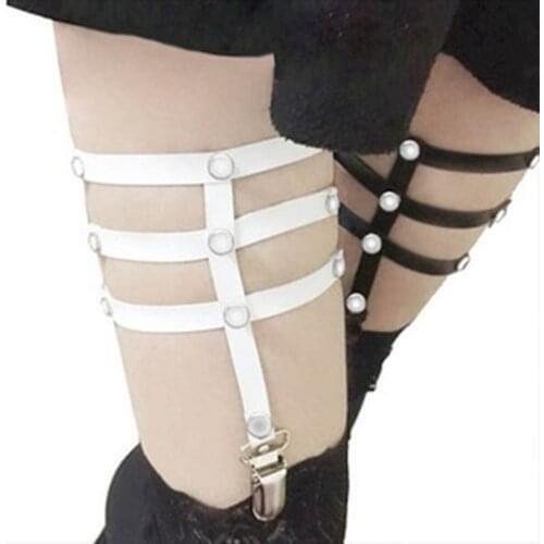 Sexy Garter Leather Stockings Fashion Bondage Harness Garter Costume