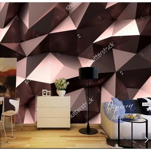 Modern wallpaper, 3D geometric patterns for the living room sofa restaurant background wall vinyl papel de parede