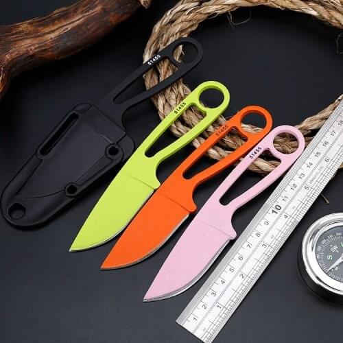 2PCS/lot, Tactical Knife Outdoor Tools Survival Knives Fixed Blade Knife Straight Knife Hunting Camping Pocket Knife+ABS Sheath