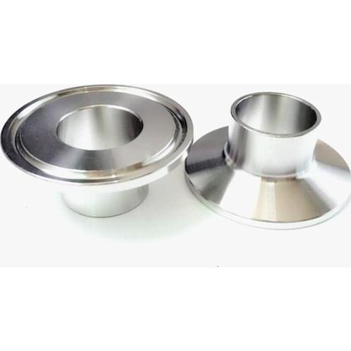 51mm 2" Pipe OD Butt Weld x2" Tri Clamp SUS 316L Stainless Steel Sanitary Fitting Coupling Home Brewing Beer Wine