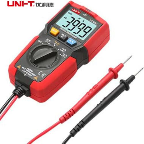 UNI-T UT125C Mini Pocket Digital Multimeter Temperature Tester Resistor Capacitor Frequency Diode NCV Test Low Voltage Display