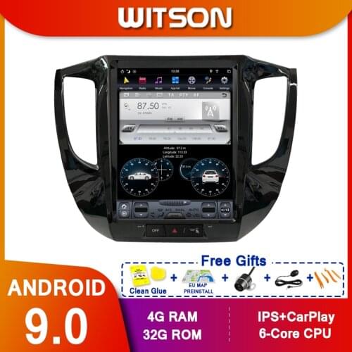 WITSON Android 9.0 vertical screen car gps multimedia video radio player for MITSUBISHI L200 2015 2016 2017 2018