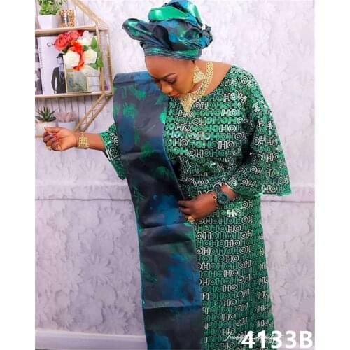 XIYA Nigerian African Lace Fabric High Quality French Mesh Embroidery Organza Sequins Tulle Lace Fabric With Beads Wedding 4133B