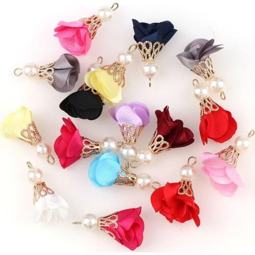 20pc High Quality With Pearl Tassel Jewelry Accessories/Clothing Making/Diy Earrings Findings/ Tassels Flowers/Brooch Production