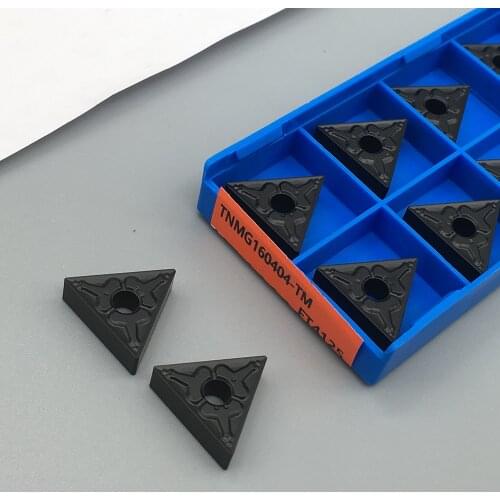 10PCS TNMG160404 TM FT4125 For Steel parts Turning Tool Carbide Inserts External Turning Tool Carbide Insert Lathe Cutter