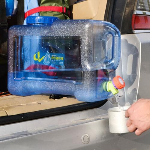 12L Handle Design Portable Outdoor Camping Car Water Carrier Bucket Canister Storage Container with Handle Water Tap