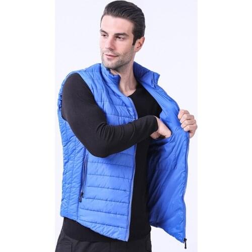 5XL Mens Charging Heating Vest Autumn Winter Outdoor Windproof Warm Hiking Sports Vests USB Electric Heated Thermal Waistcoat