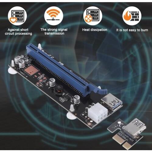 Adapter Notebook Smartphone Expansion PCI-E Express 1x To 16x Extender Riser Card Converter for Bitcoin Miner Mining