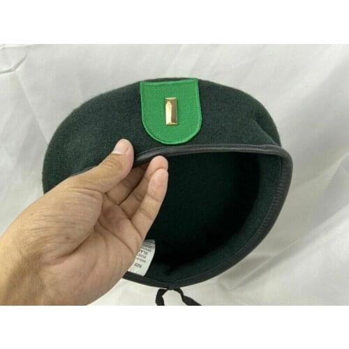 US Army 9th Special Forces Group Blackish Green Beret Second Lieutenant Officer Rank Hat Military Store