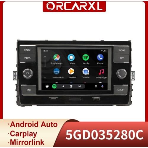 Android Auto MIB Car Radio Carplay 6.5" Radio Mirrorlink for VW MQB T-ROC Golf 7 MK7 5GD 035 280C / 19D 035 280