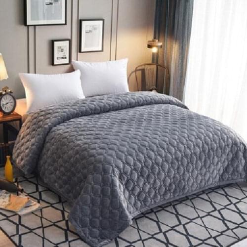 Winter Crystal Fleece Blanket Ab Version Bed Cover Thick Plaids Flannel Bedspreads Soft Warm Blankets Quilt for Bed