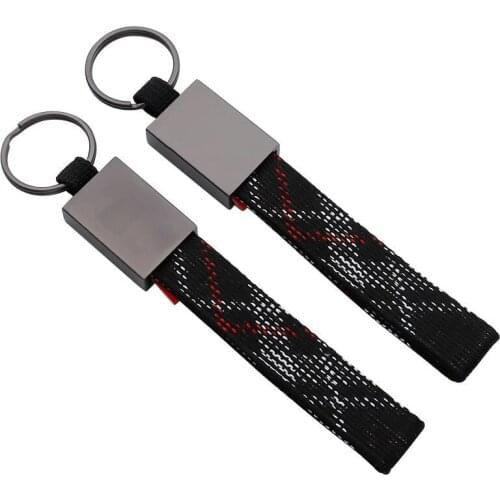 Hight Quality Fashion Zinc Alloy+Oxford Cloth Keychain Key Chain Keyring Key Ring Holder For Audi GTI MK 2 3 4 5 key chain