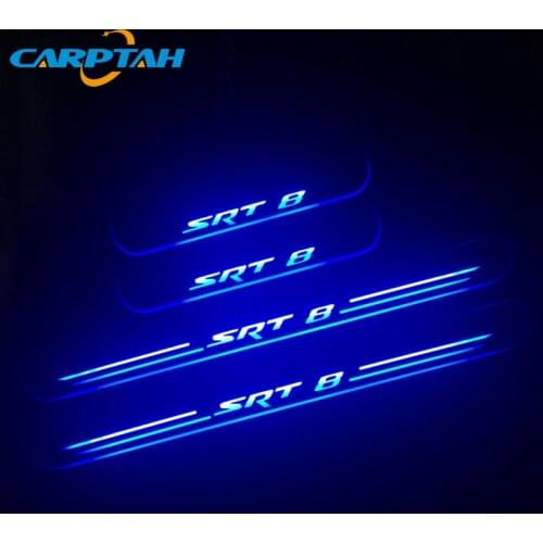 CARPTAH Car Exterior Parts LED Door Sill Scuff Plate Pathway Dynamic Streamer light For Chrysler SRT8 SRT-8 2005 - 2018