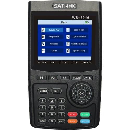 Digital Satellite Finder Meter HD Digital Satellite TV Finder Digital Satellite Signal Finder Meter with Carrying Pouch&Strap