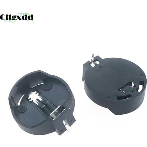 Cltgxdd 1PCS Black CR2025 CR2032 3V Button Coin Cell Battery Socket Holder Case