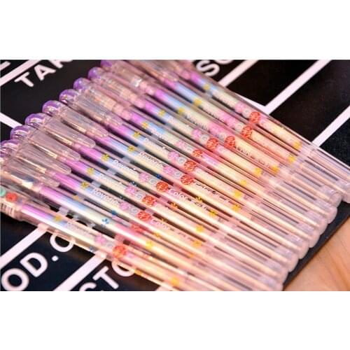 100 Pcs Color Pen Wholesale Writing for School Tools Gifts Korean Stationery Black Page Essential