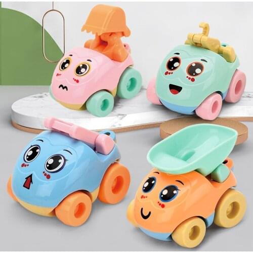 Kid Car Model Toy Pull Back Car Toys Mobile Vehicle Fire Truck Taxi Model Mini Plastic Cars Diecasts Toy for Children Boy Gift
