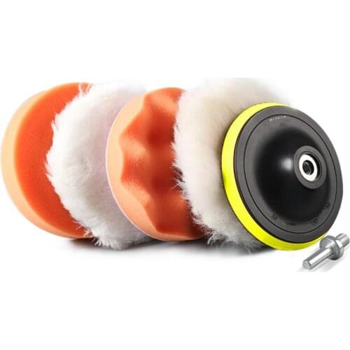 Car waxing beauty 4 inch polishing disc wheel self-adhesive wool ball polishing machine plane wave sponge disk 100mm Buffing pad