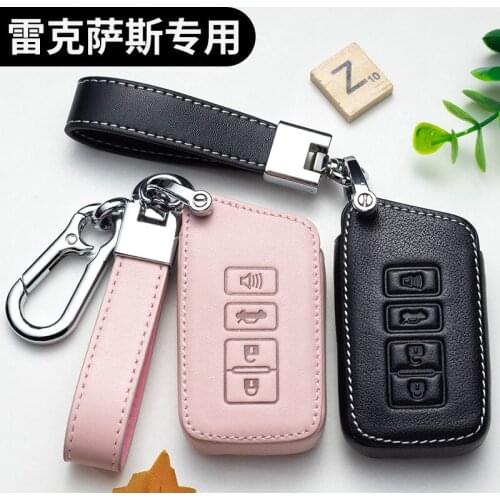 Leather Key Case 2/3/4 Button For Lexus key Cover Es300h Bag Rx300 Es200 Nx200 Ct200hr Buckle Lx570l Car Cover Accessories