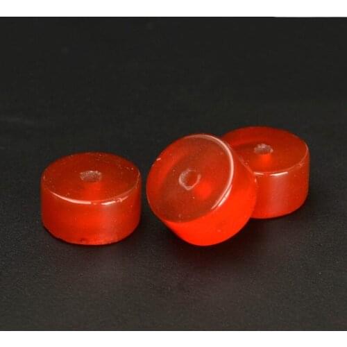 8mm*4mm Red Stone Round Flat Spacer Bead 1.5mm Hole size Loose Bead For Jewelry Making