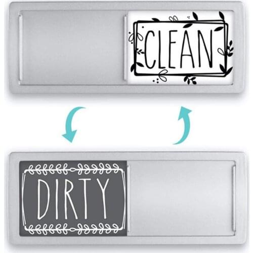 Dishwasher Clean Dirty Sign Magnet Indicator For Washing Machine Double Sided Washing Machine Kitchen Indicator Cleaning Tips