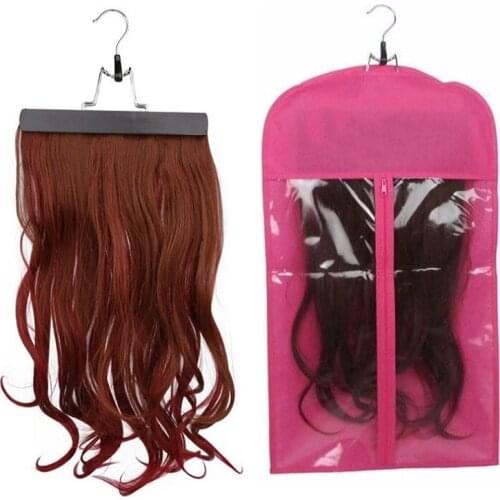 Fashion Hair Extensions Wig Storage Bag Holder Case Protector+Hanger
