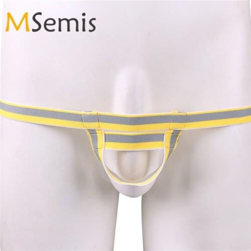 Mens Bandage Ball Lifter Booster Underwear with Enhancing Ring Straps Sexy Mens Bandage G-string Briefs With Penis Hole Panties