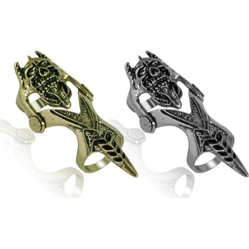 Punk Style Fashion Retro Mens Ring Hollow Skull Shape Alloy Material Temperament Male Birthday Jewelry Gift Direct Selling Hot